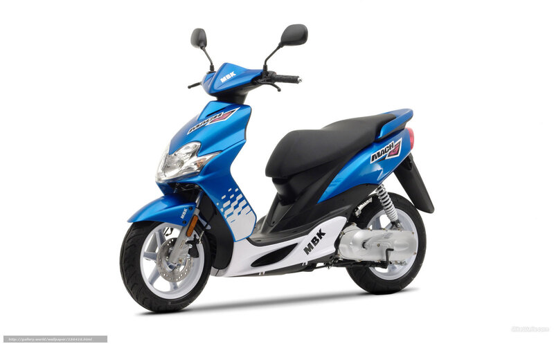 Blue Scooter — Neutral, Photograph, Seat, Mirrors, Headlight