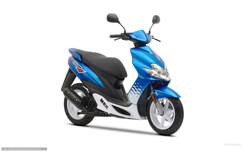 Blue Scooter — Neutral, Photograph, Seat, Mirrors