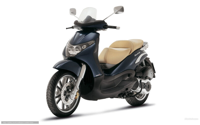 Blue Scooter — Neutral, Photograph, Seat, Windshield, Mirror