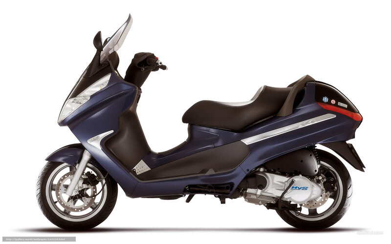 Blue Scooter — Neutral, Photograph, Seat, Windshield