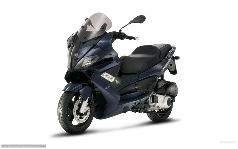 Blue Scooter — Neutral, Photograph, Windshield, Seat, Engine