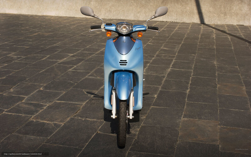 Blue Scooter on Pavement — Neutral