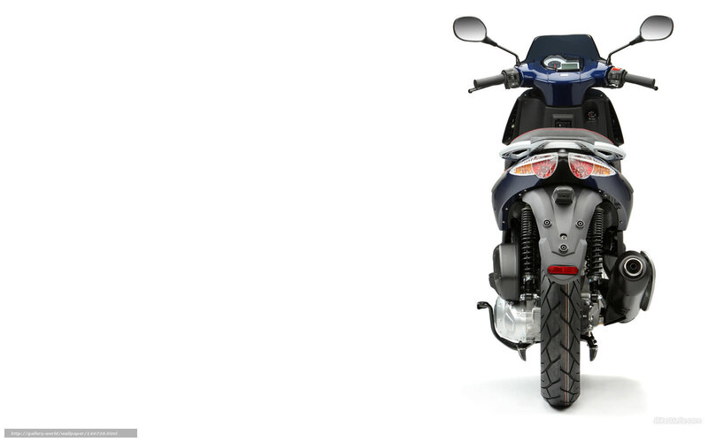 blue scooter rear view