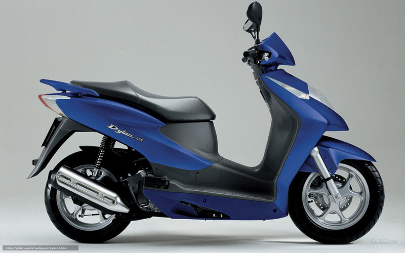 Blue scooter side profile