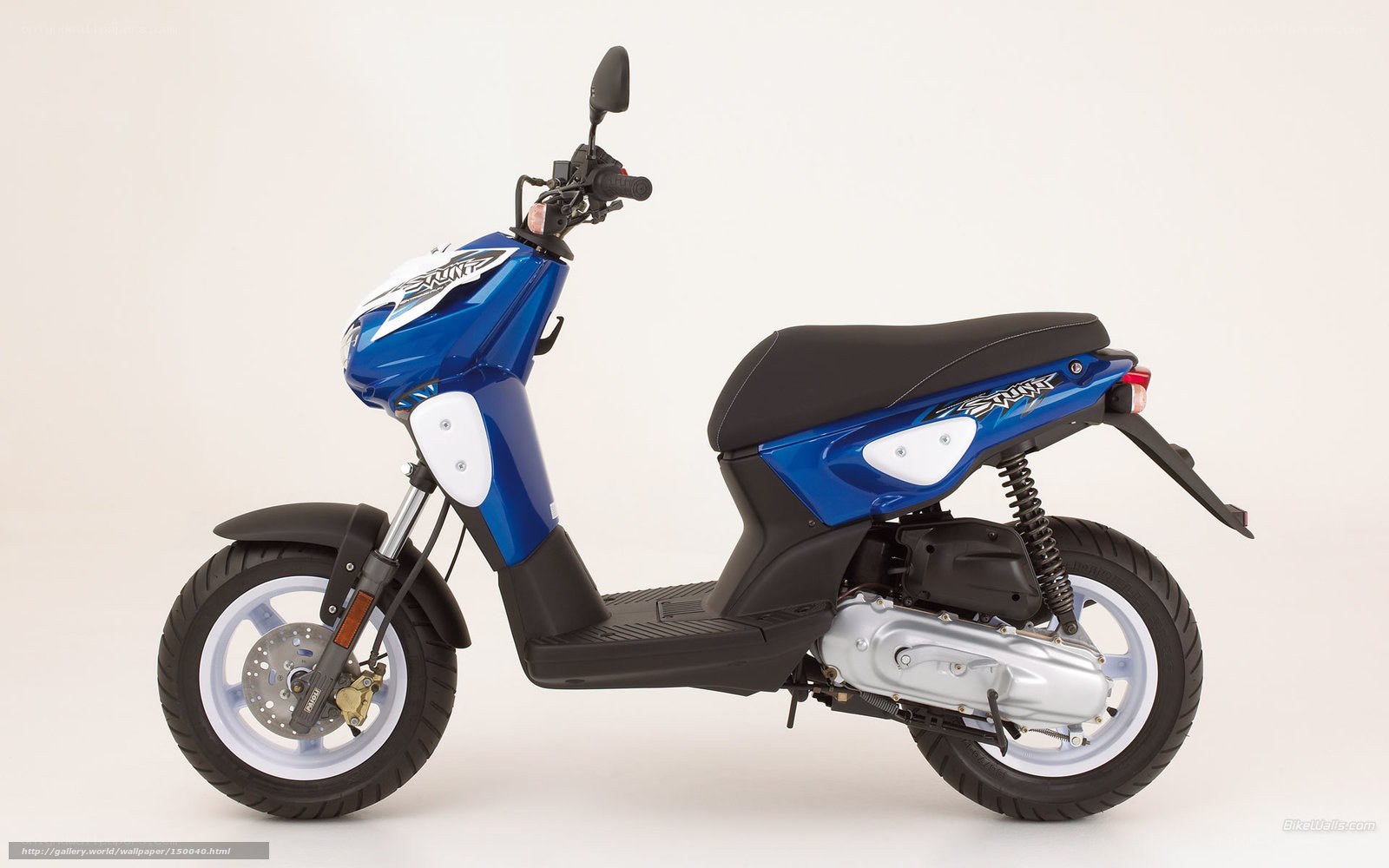 Blue scooter side profile