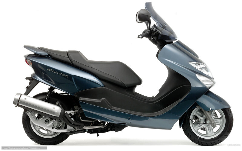 Blue scooter side profile