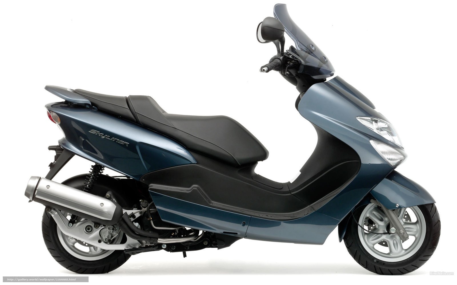 Blue scooter side profile