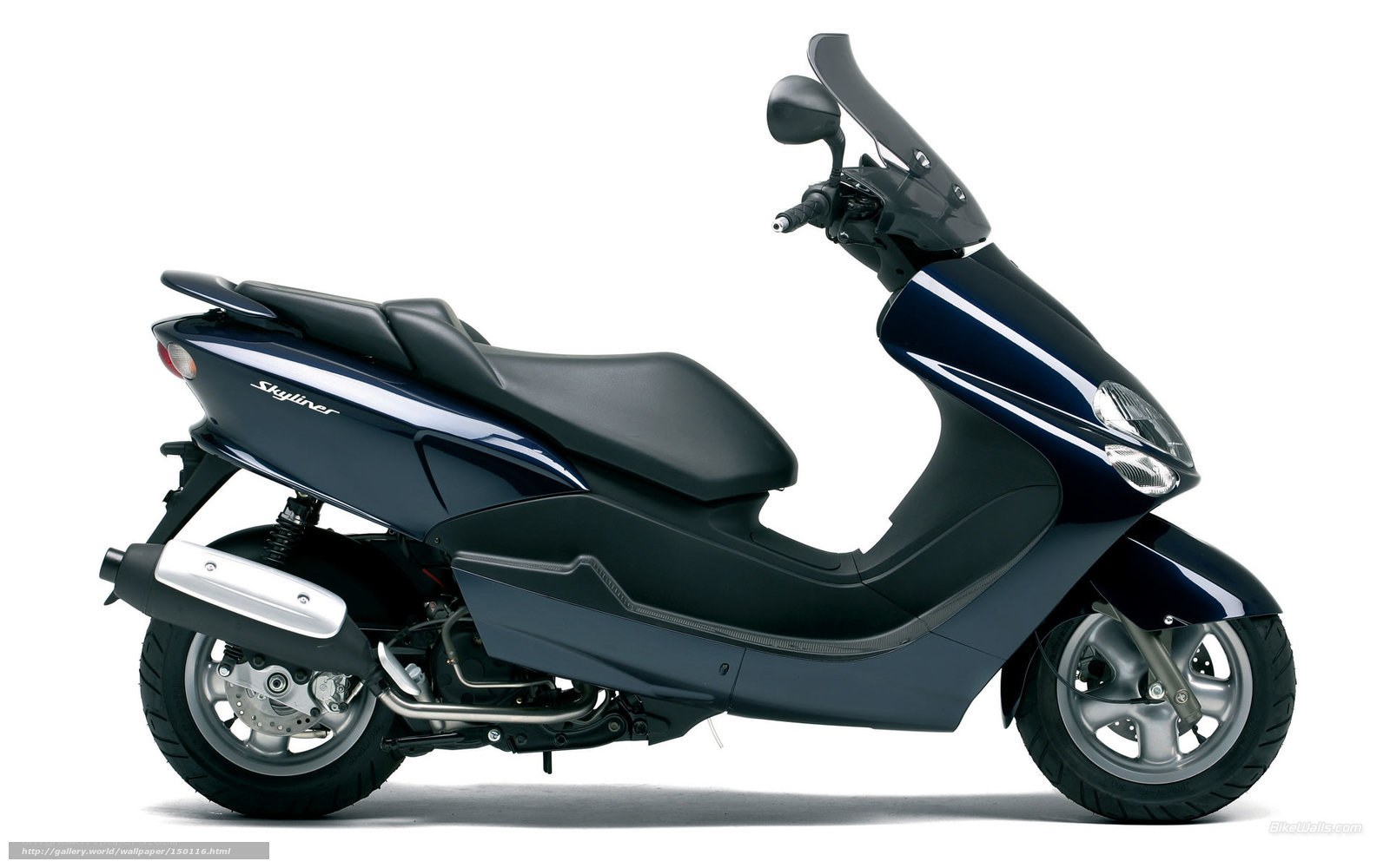 Blue scooter side profile