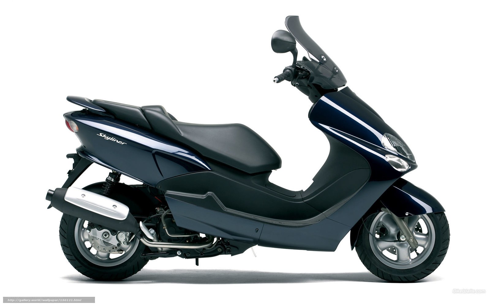 Blue scooter side profile