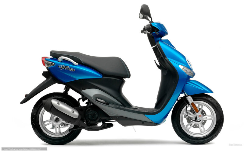 Blue scooter side profile