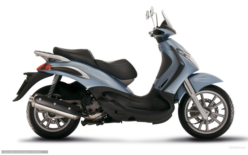 Blue scooter side profile