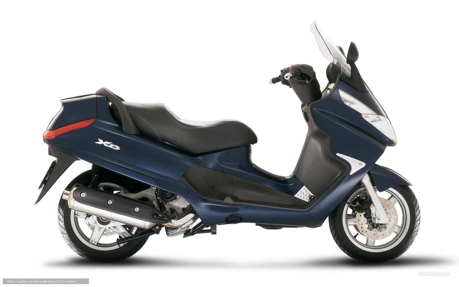 blue scooter side profile