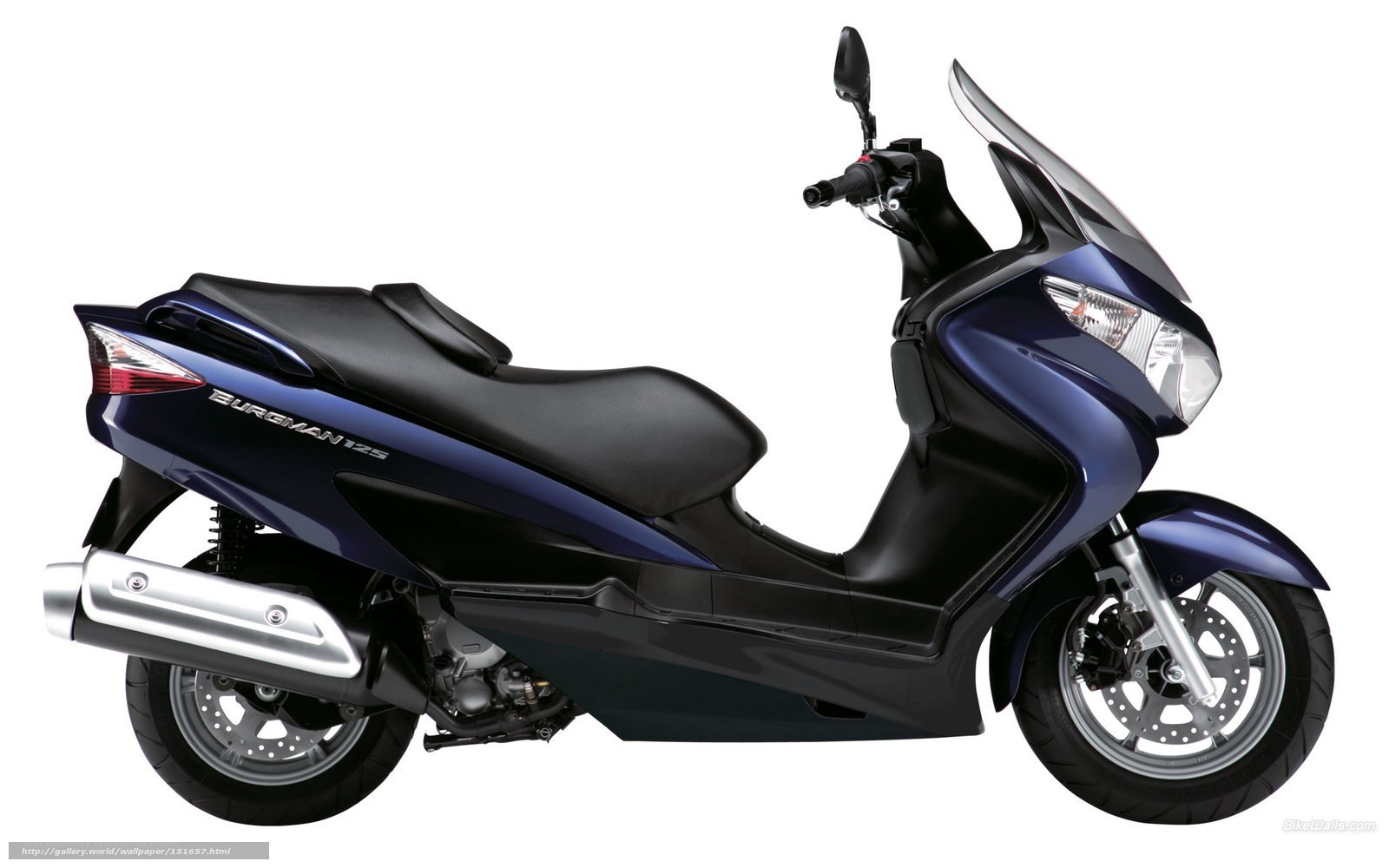 Blue scooter side profile