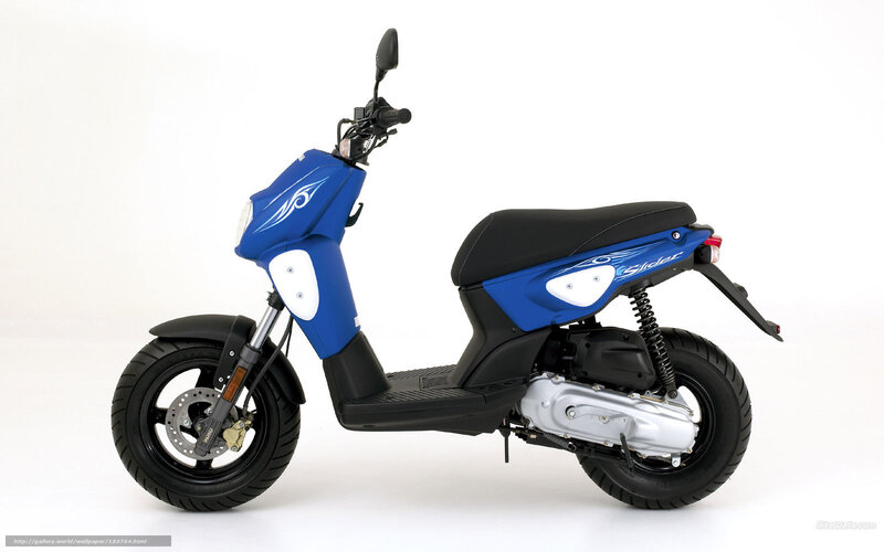 blue scooter side profile