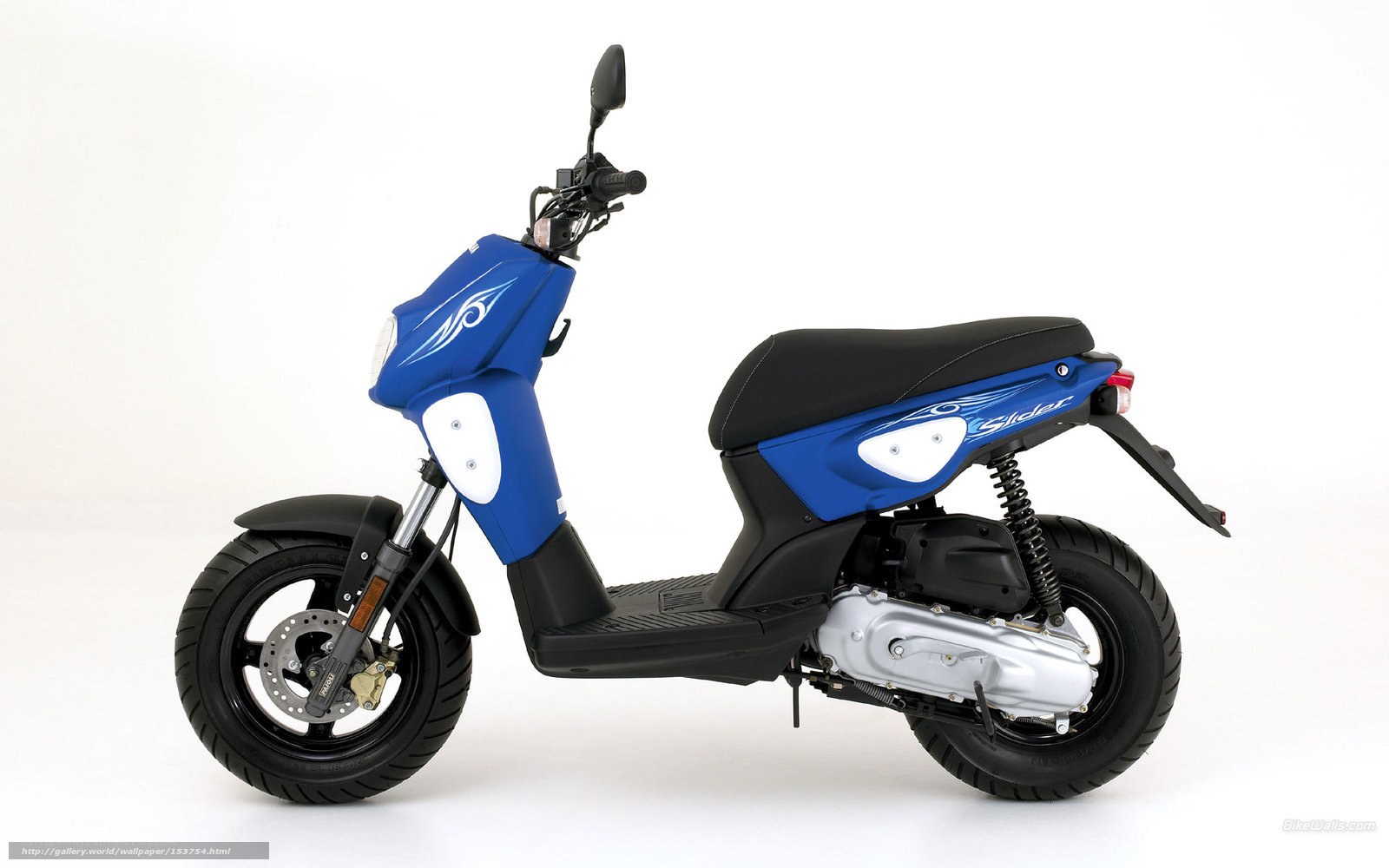 blue scooter side profile