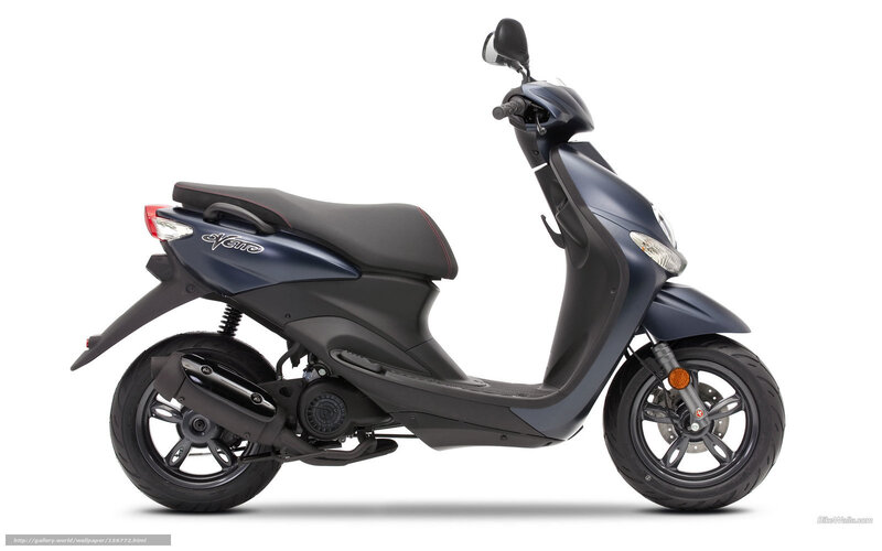 Blue scooter side profile