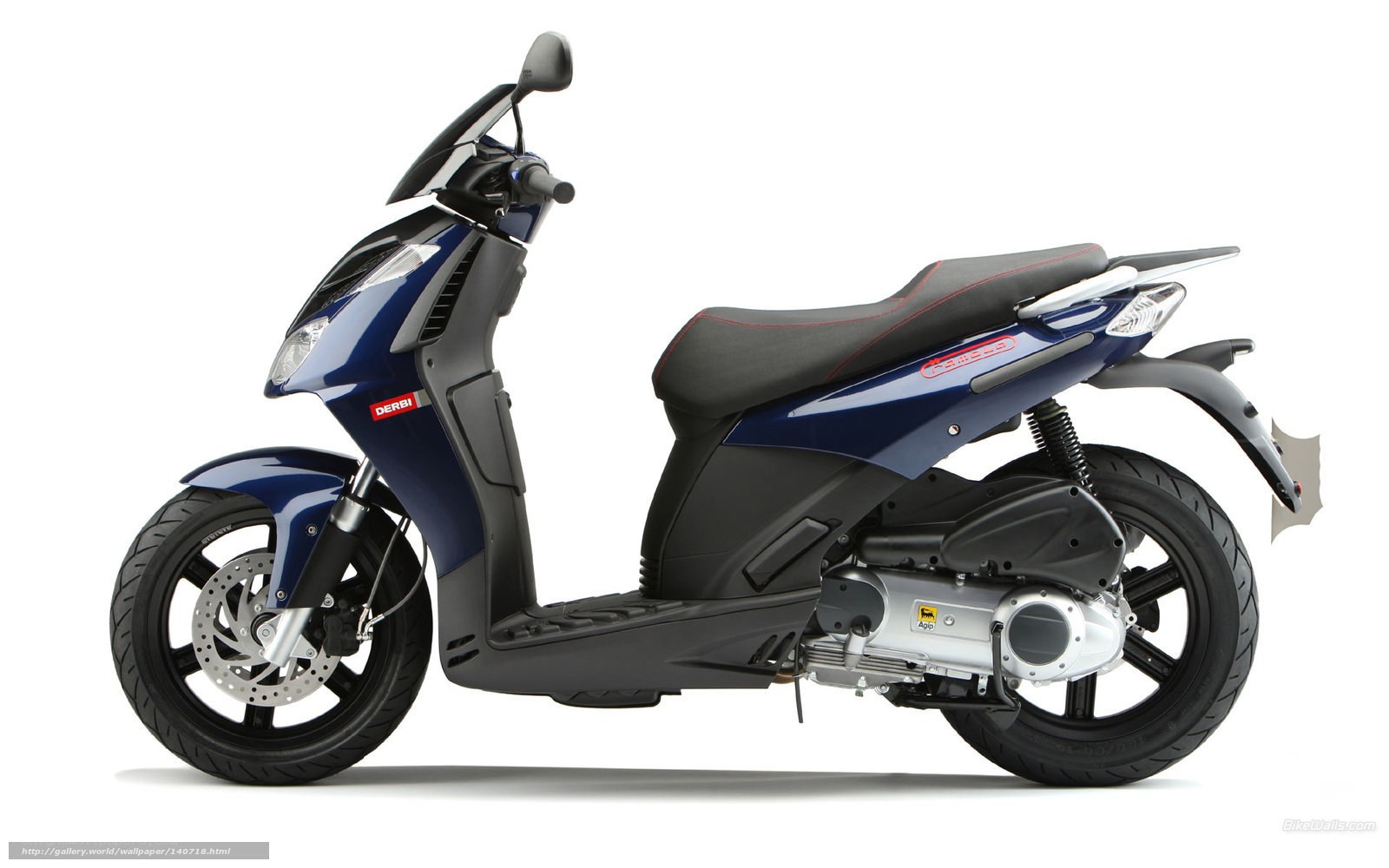 blue scooter side profile