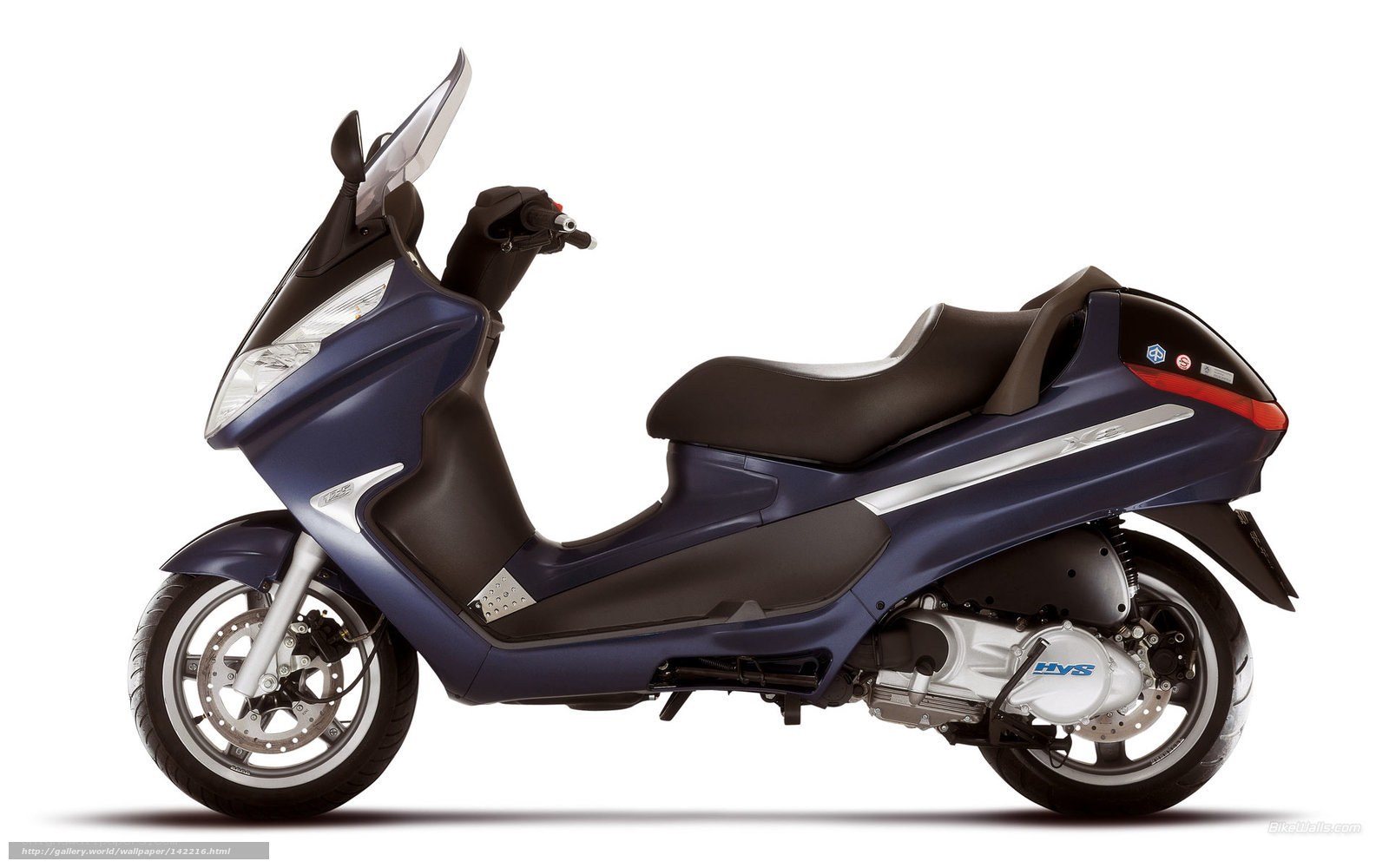 blue scooter side profile