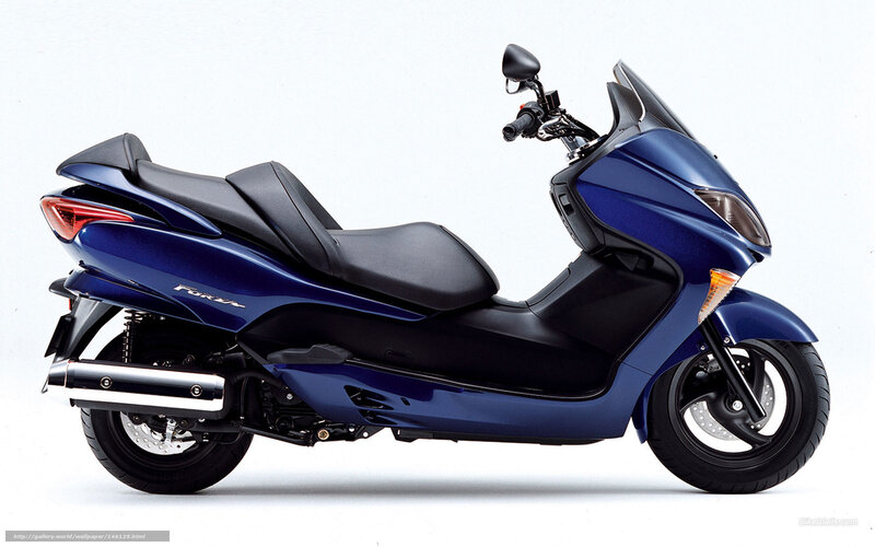 Blue scooter side profile