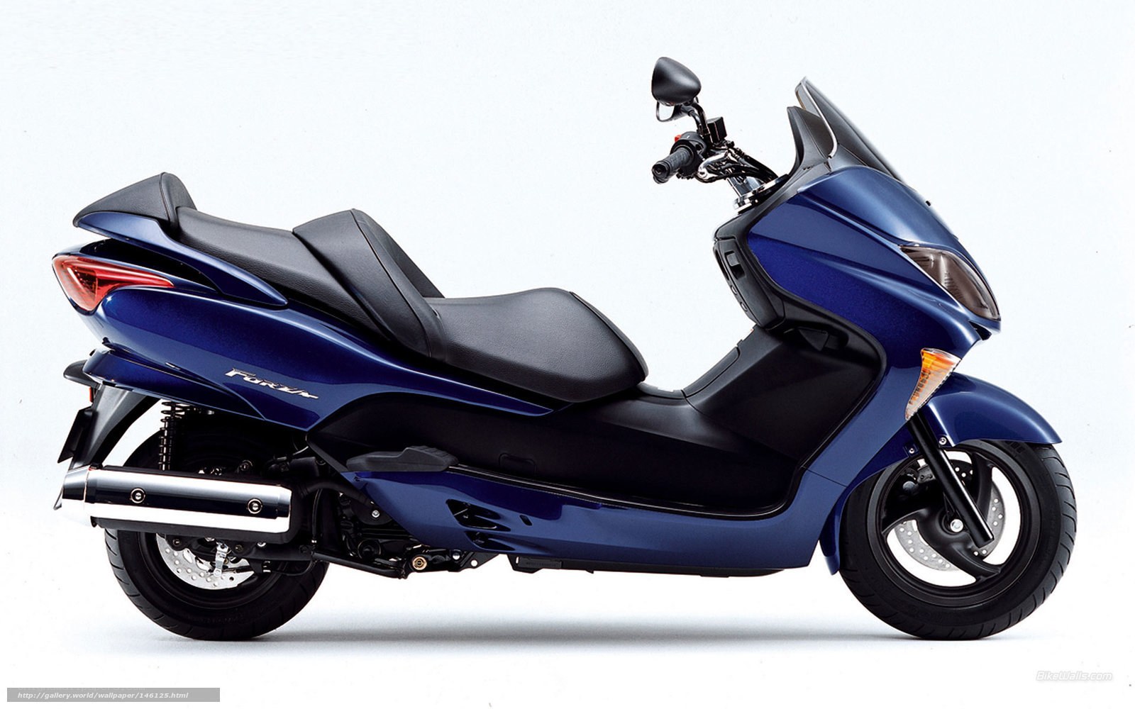 Blue scooter side profile