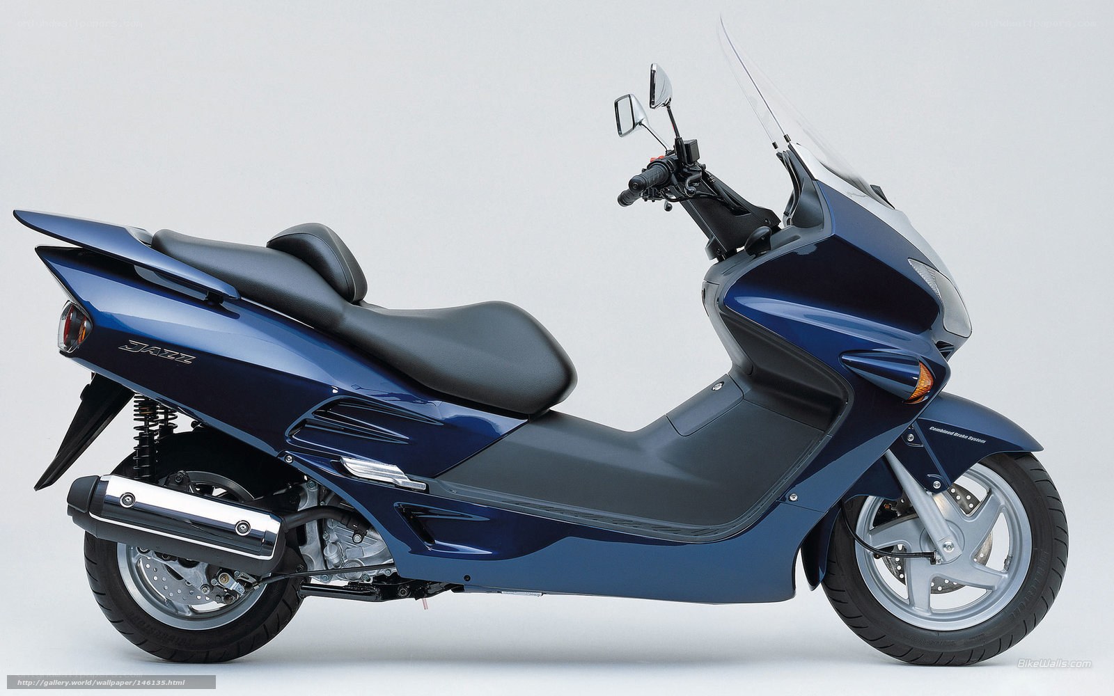 Blue scooter side profile