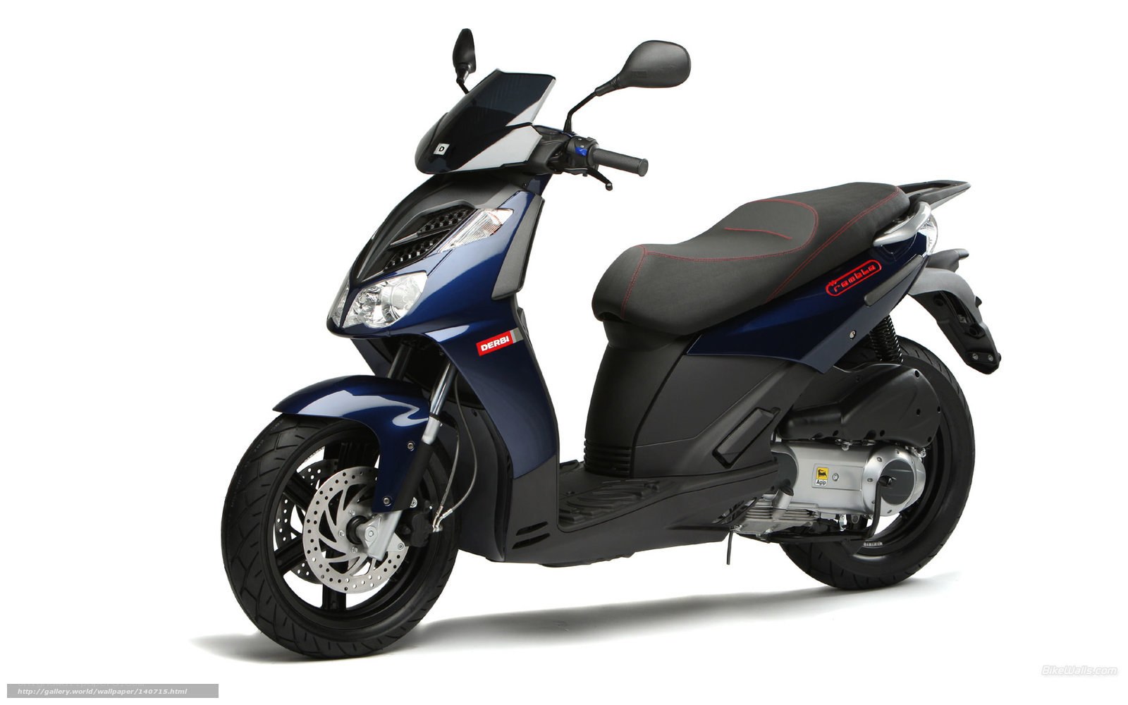 blue scooter with black seat