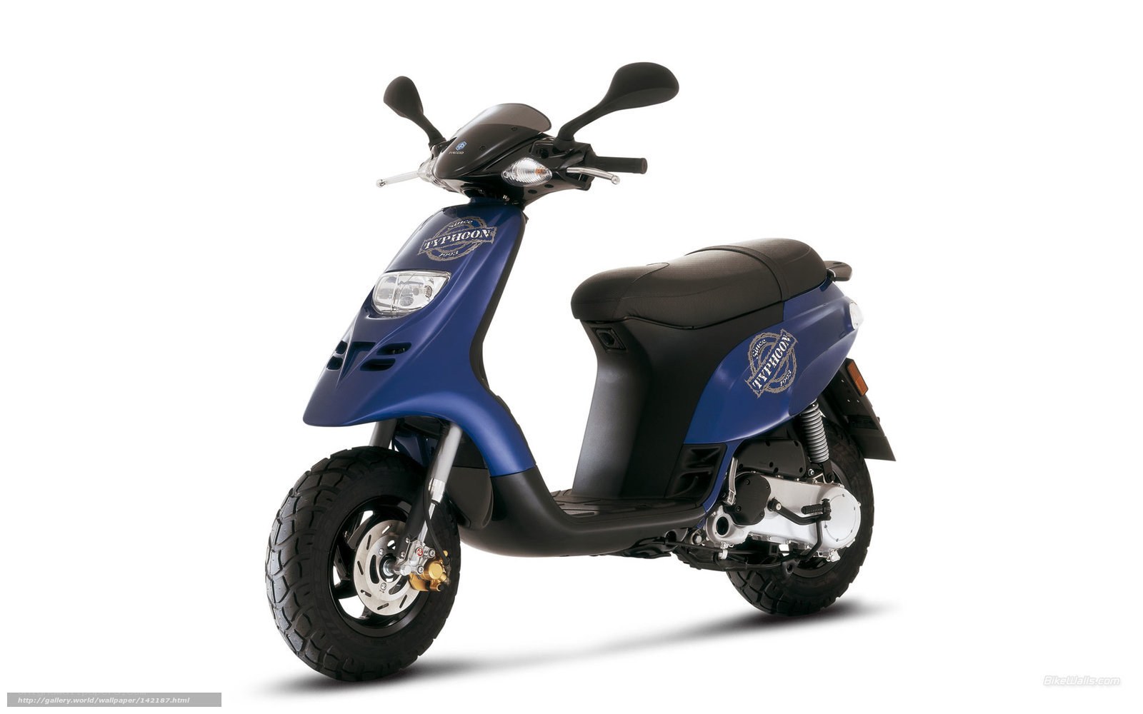 blue scooter with rugged tires