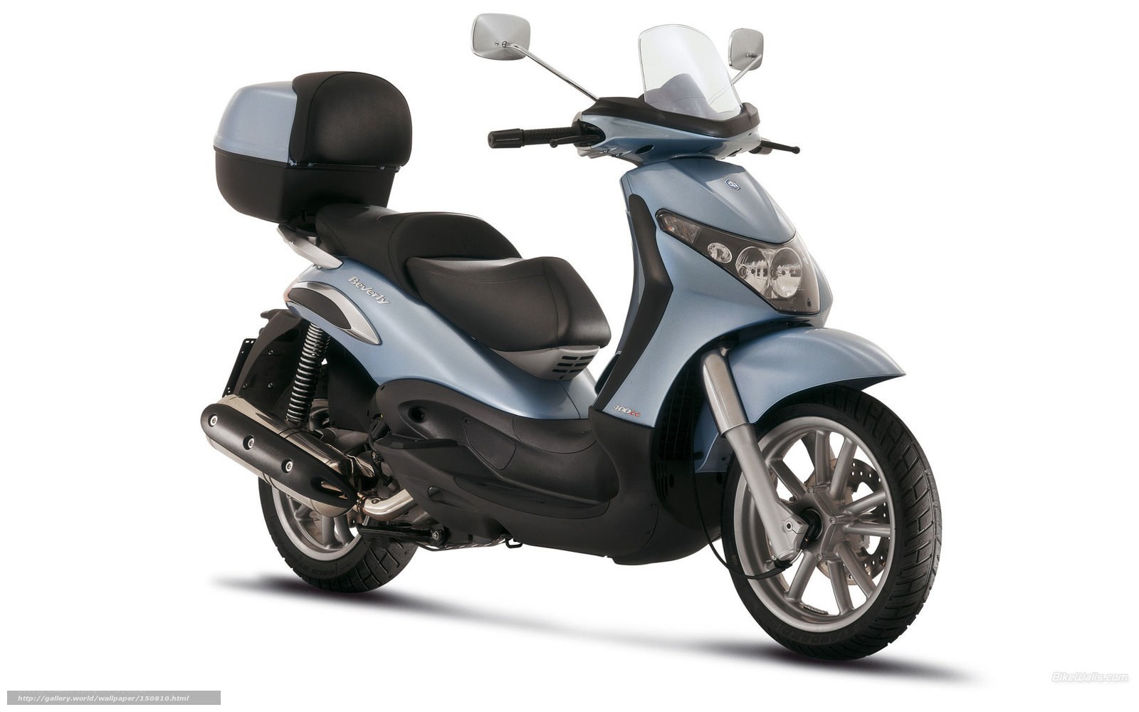 blue scooter with storage