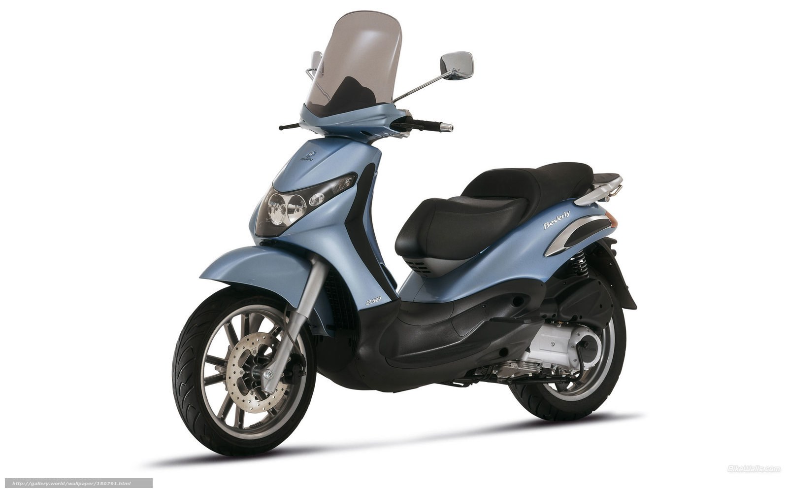 blue scooter with windscreen