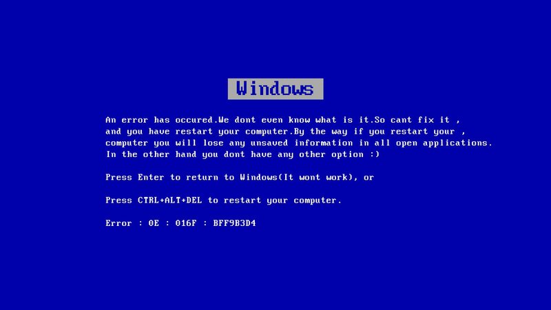 Blue Screen Error — Digital Art