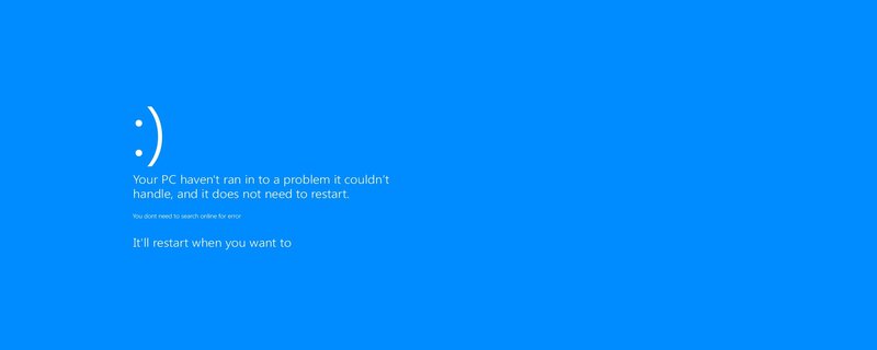 Blue Screen Error — Neutral