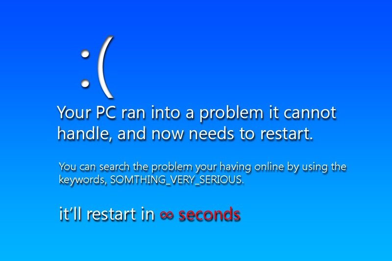 Blue Screen Error — Serious, Digital Art
