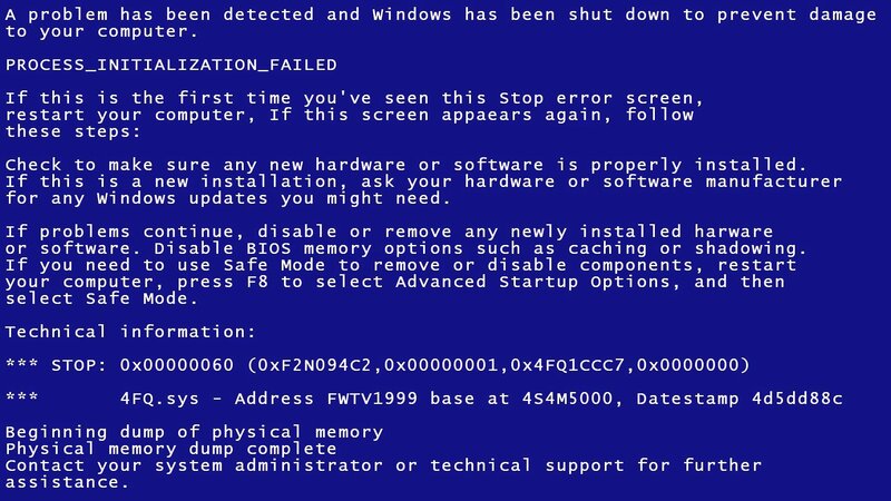 Blue Screen Error — Technical, Digital Art, Computer Screen
