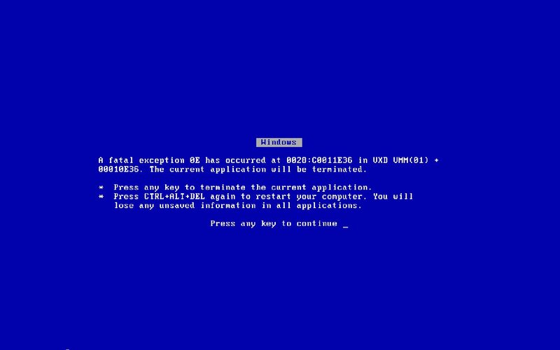 Blue Screen Error — Technical, Digital Art, Text, Error Message