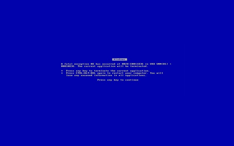 Blue Screen Error — Technical, Digital Art, Text, Error Message, White