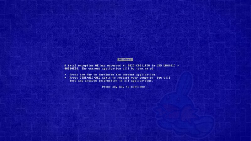 Blue Screen Error — Technical, Digital Art, Text
