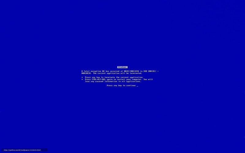 Blue Screen Error — Technical, Digital Art