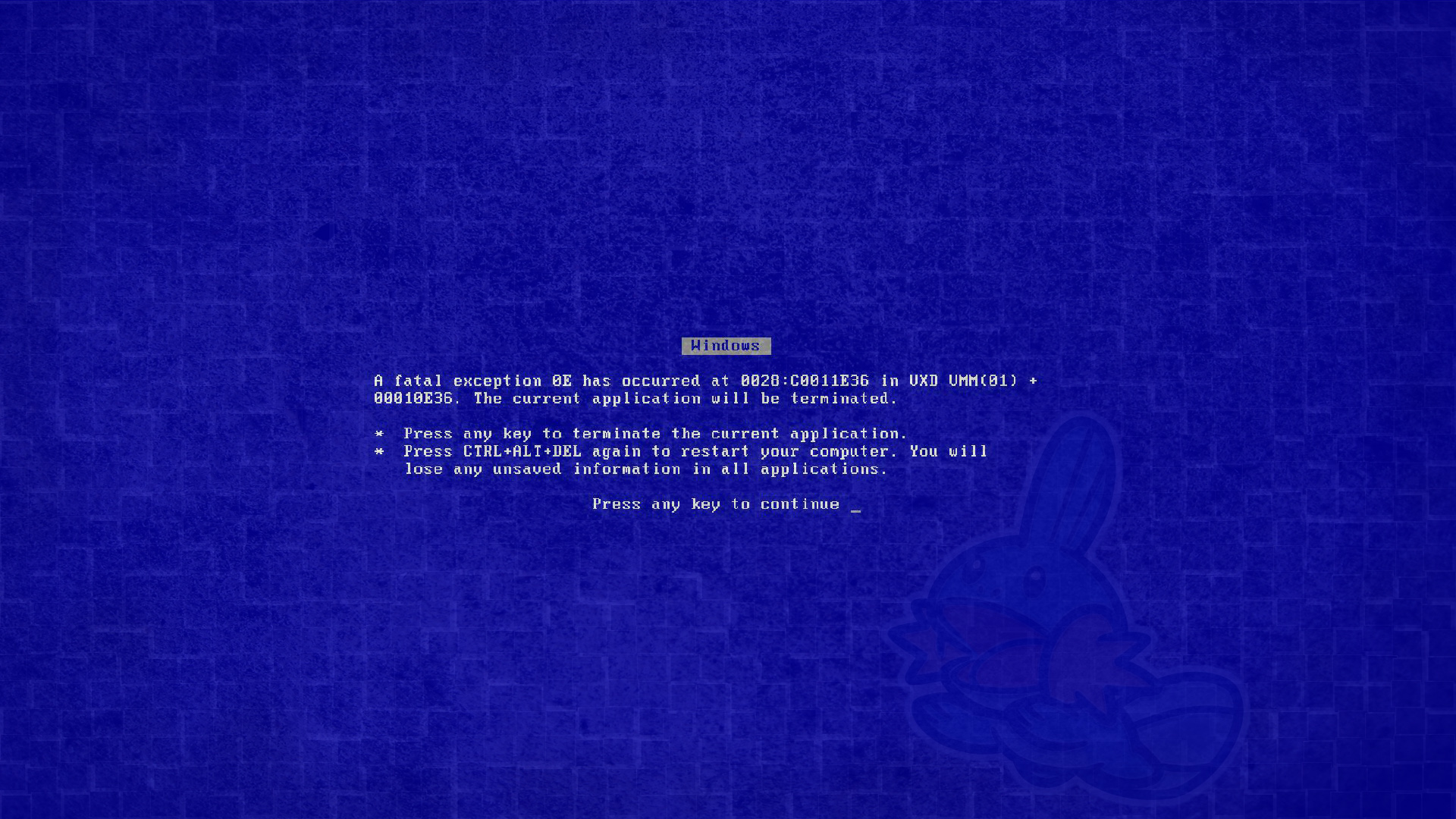 Blue screen error with Pokémon