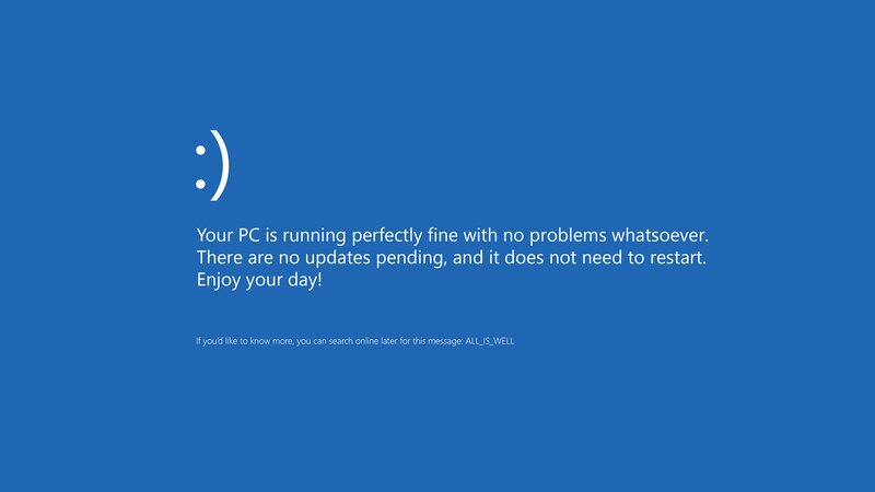 Blue Screen Message