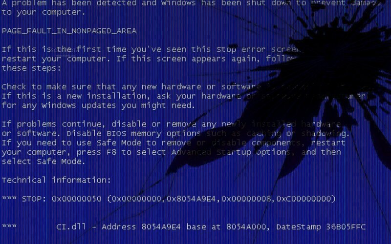 Blue Screen of Death — Dramatic, Digital Art