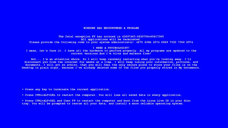 Blue Screen of Death — Serious