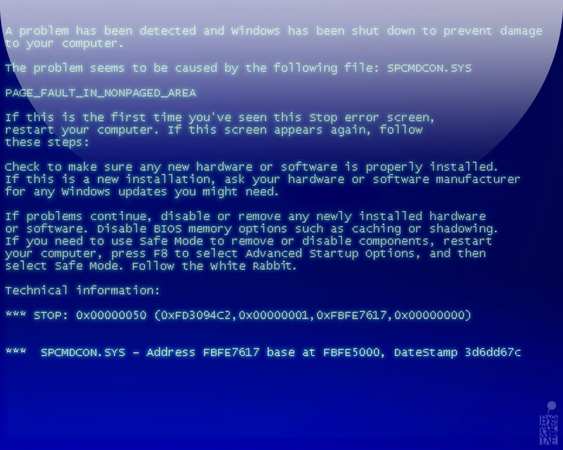 Blue Screen of Death — Technical, Digital Art, Error Message