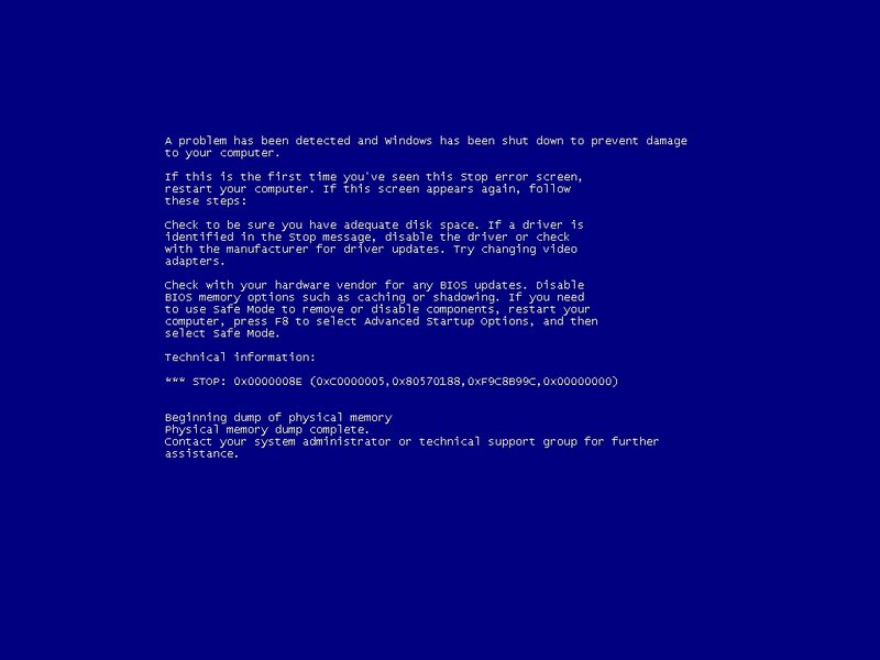 Blue Screen of Death — Technical, Digital Art, Text