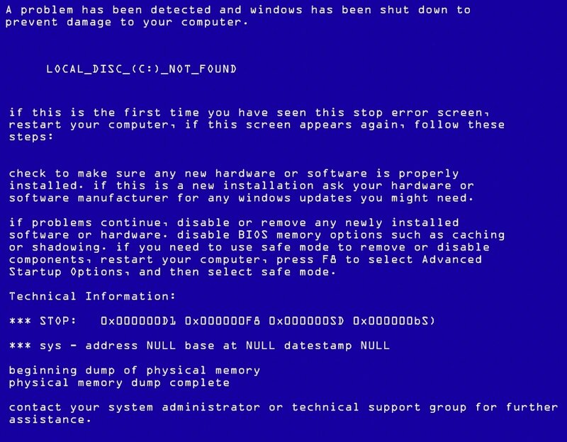 Blue Screen of Death — Technical, Digital Art