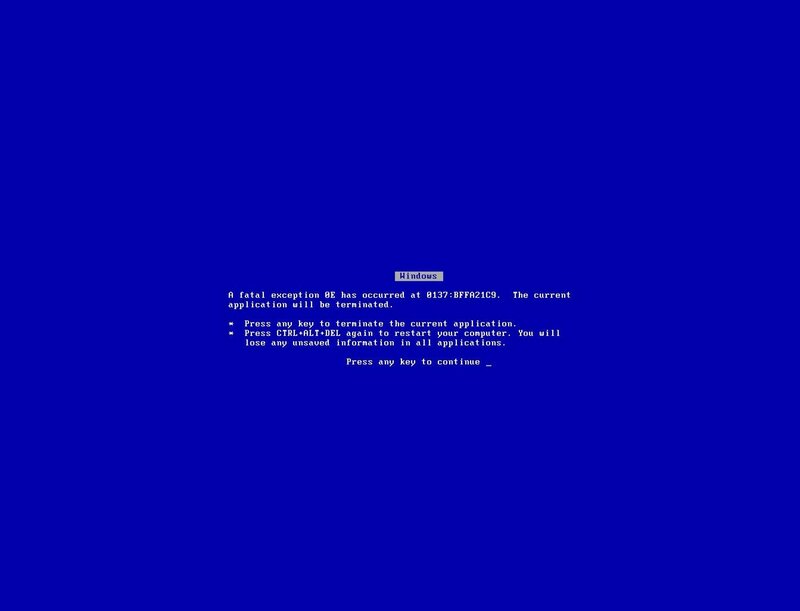 Blue Screen of Death