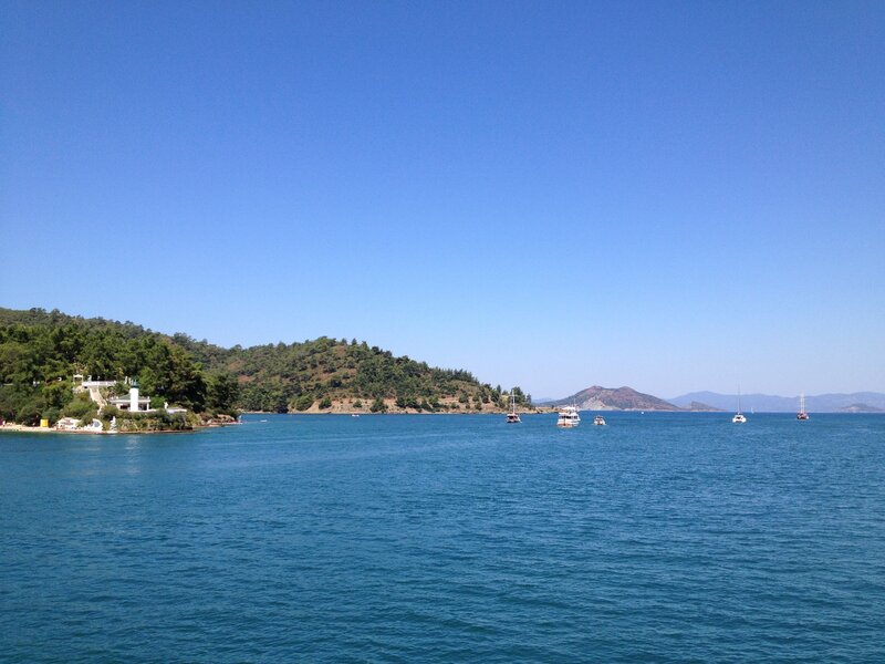 Blue Sea with Boats