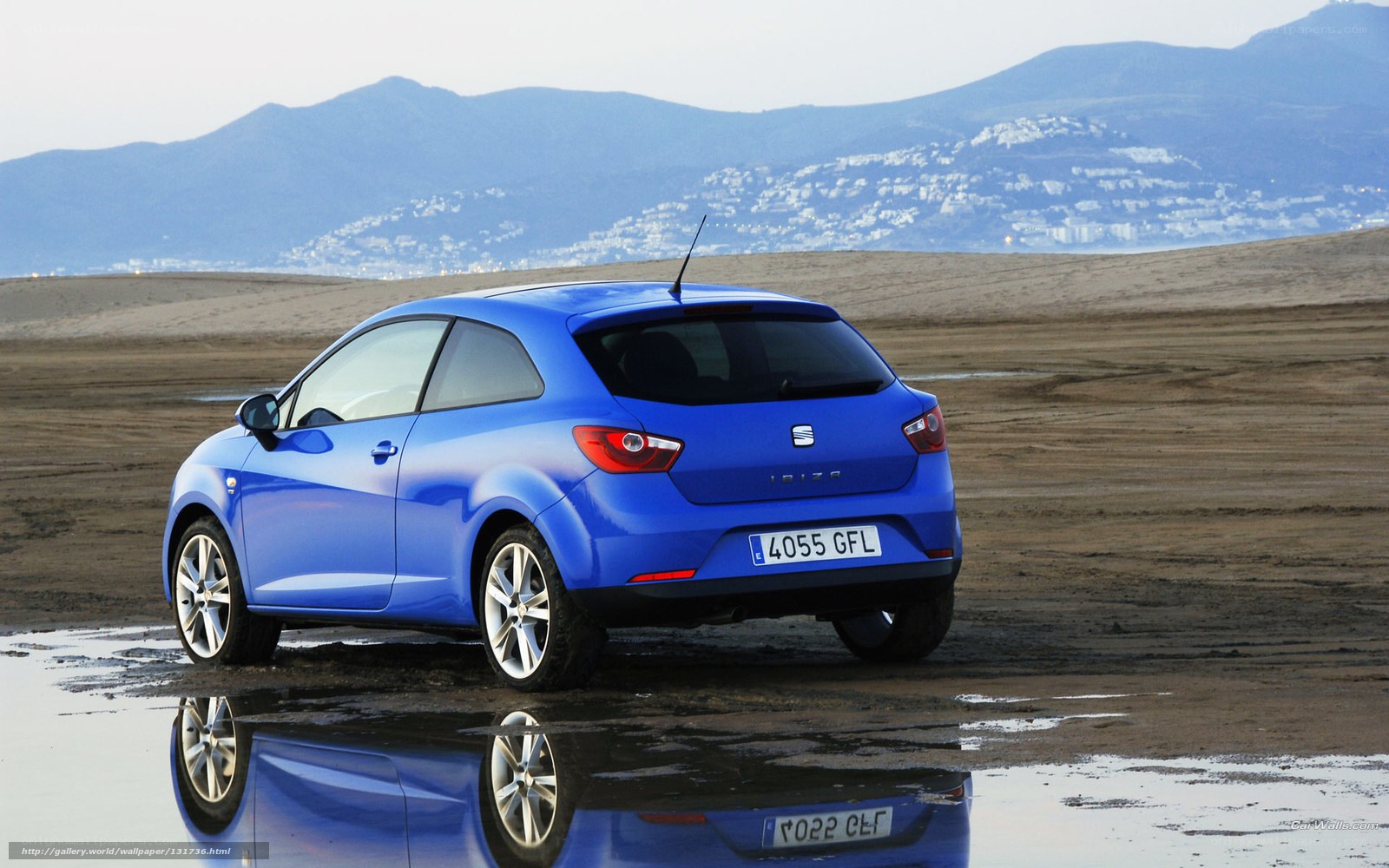 Blue SEAT Ibiza on beach