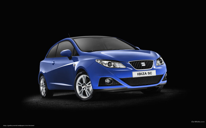 Blue SEAT Ibiza SC car