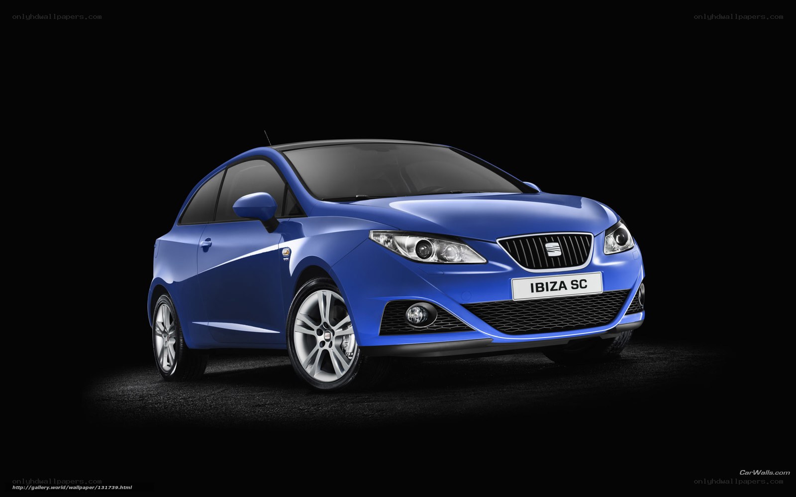 Blue SEAT Ibiza SC car
