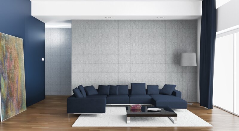 Blue Sectional Sofa — Modern